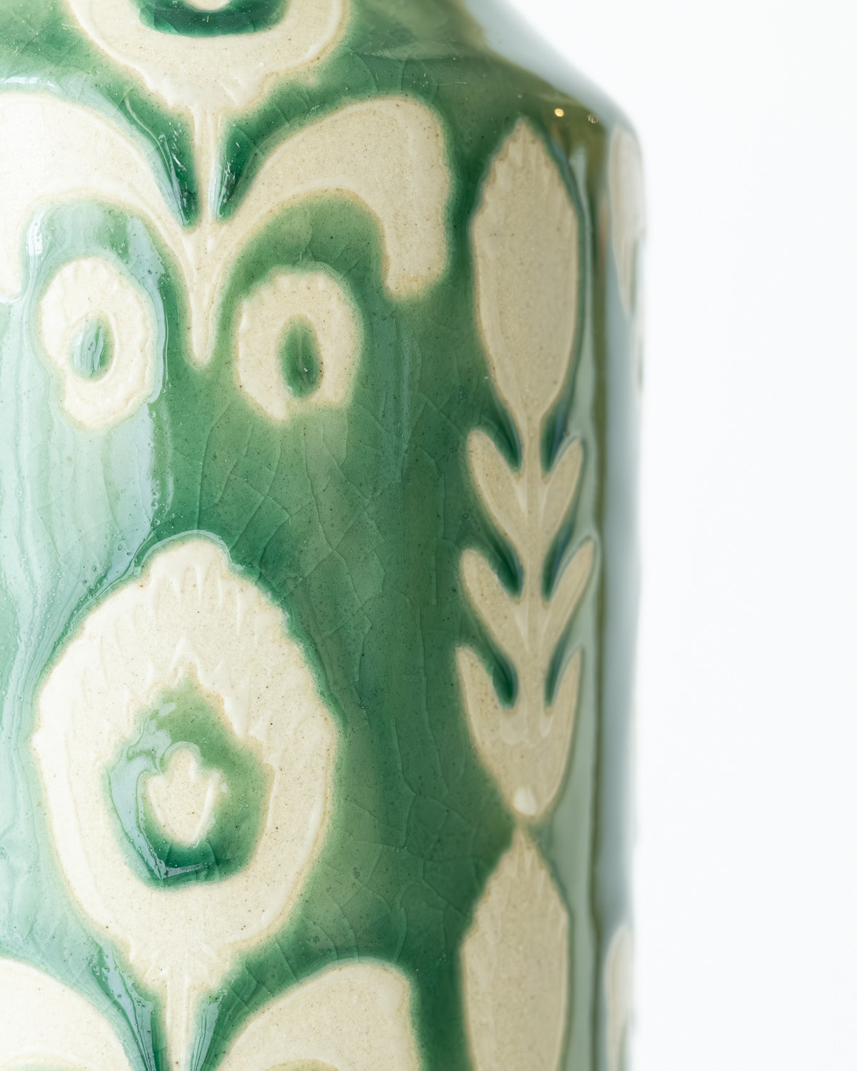 Lola Green フラワーベース 25cm グリーン セラミック