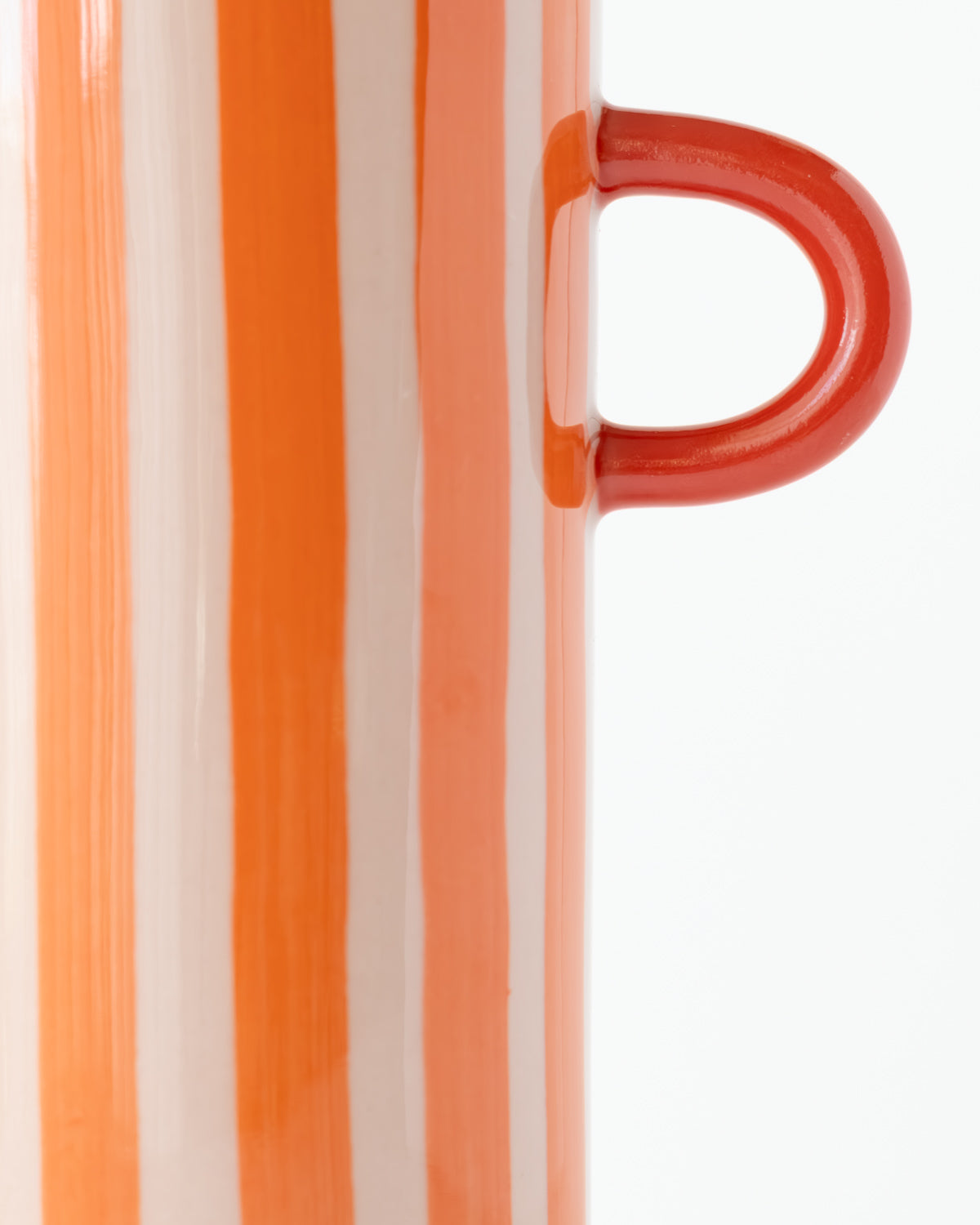 GRIFFE フラワーベース ストライプ 16.5cm オレンジ