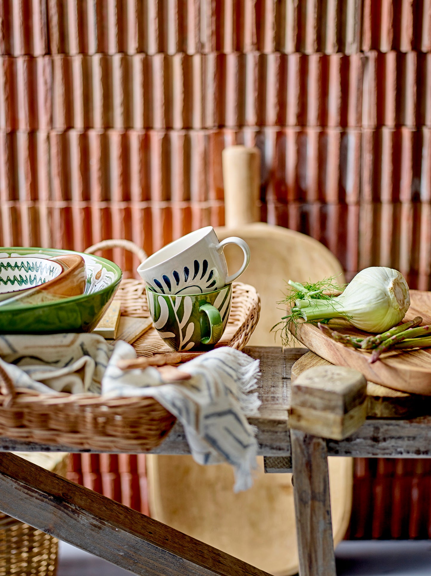 Bloomingville Heikki マグカップ 240ml ブルー  ストーンウェア