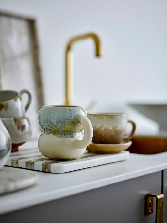 Bloomingville Luna マグカップ 400ml ブルー ストーンウェア