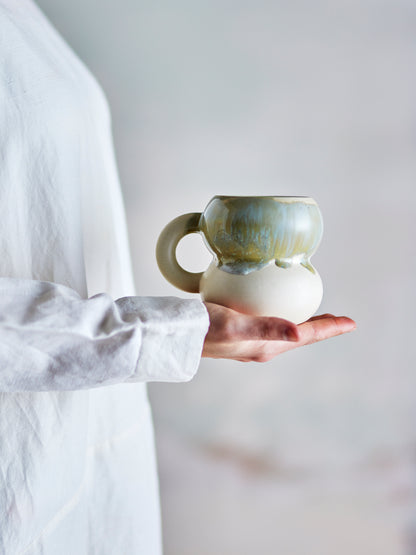 Bloomingville Luna マグカップ 400ml ブルー ストーンウェア