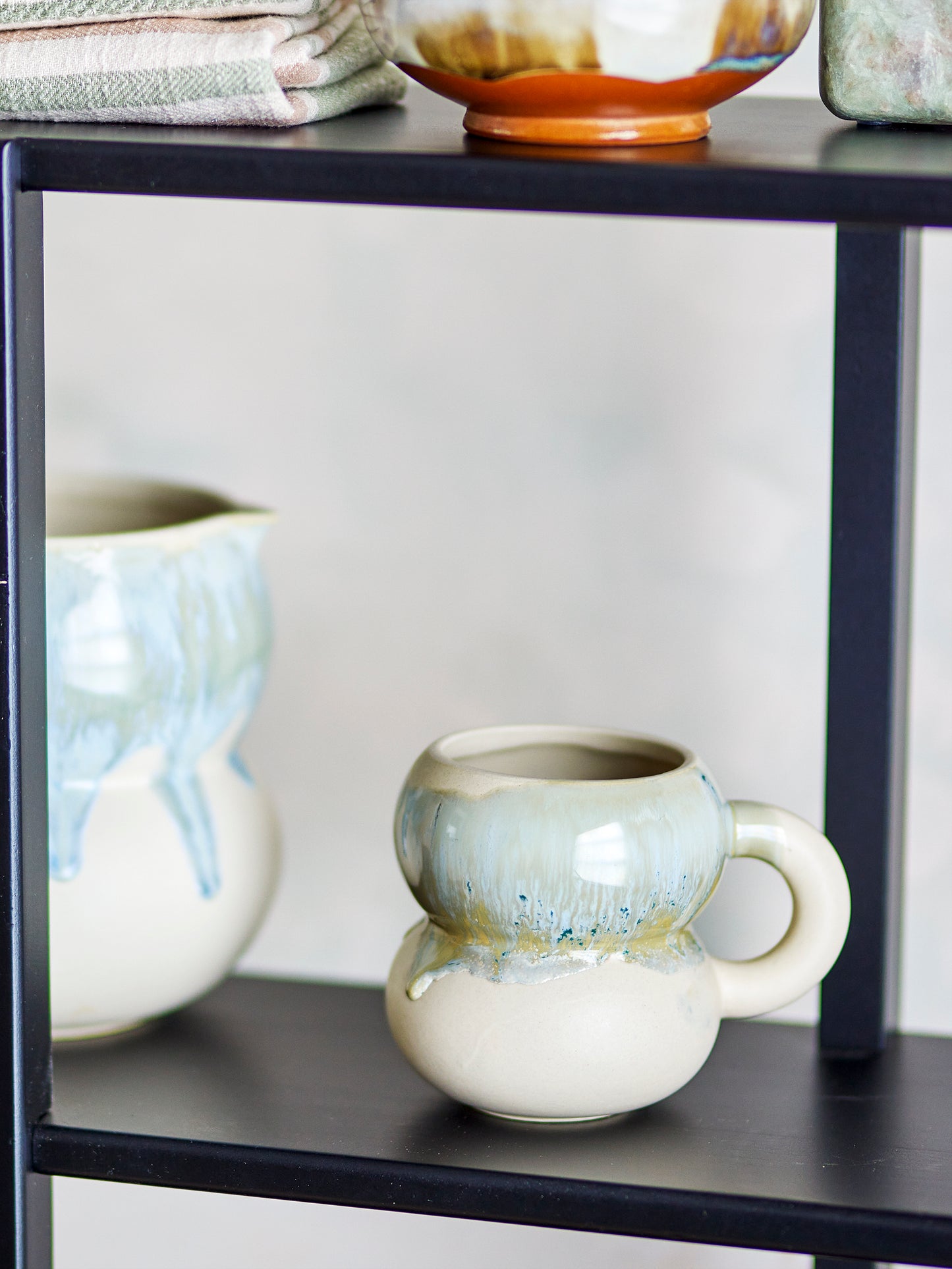 Bloomingville Luna マグカップ 400ml ブルー ストーンウェア