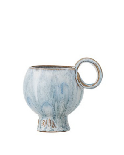 Bloomingville Avonlea マグカップ 250ml ブルー ストーンウェア