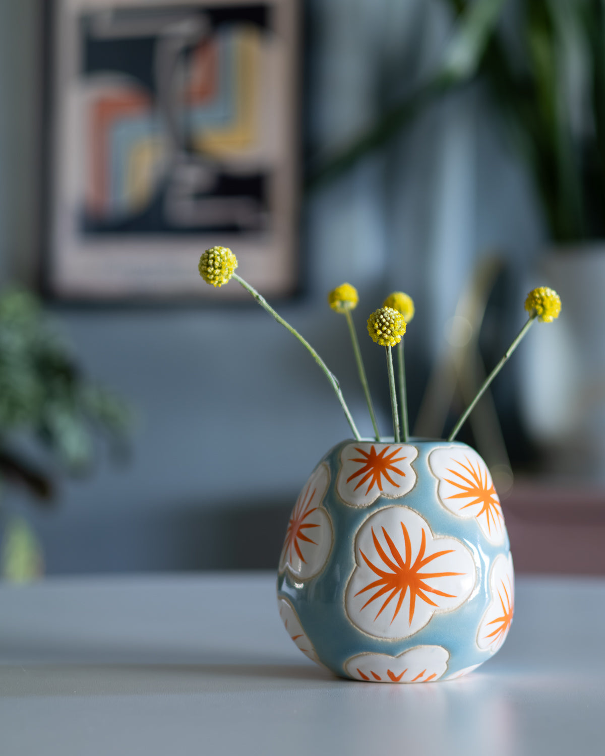 POLLEN WHITE フラワーベース 11.5cm ブルー – Hitta